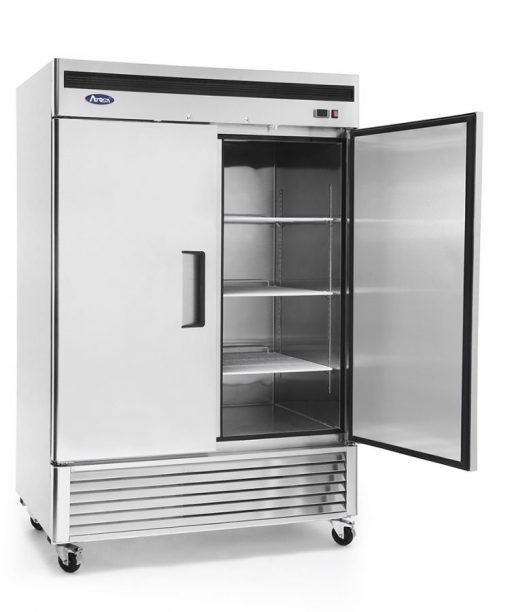 Atosa MBF8507GR 54" 2 Door Stainless Steel Refrigerator Cooler Casters 120 Volt Free Shipping - Image 4