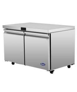 Atosa 48in Under Counter Work Top 2 Door Cooler Casters AUR48SD Replaces Model # MGF8402GR, Free Shipping - Image 3