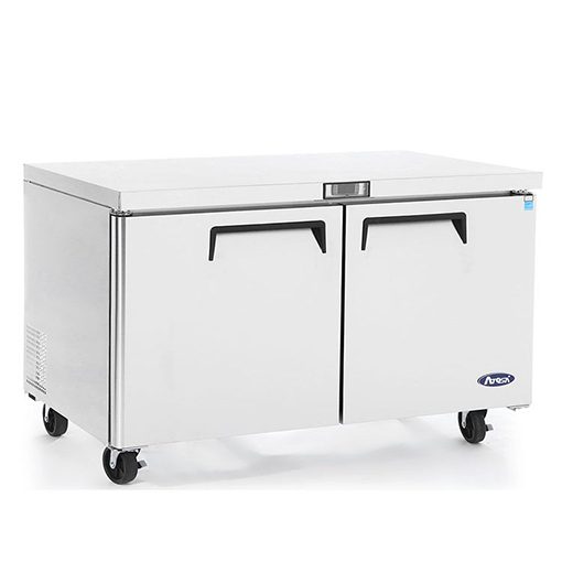 Atosa 60" Under Counter 2 Door Freezer Casters MGF8407GR 120 volt Free Shipping