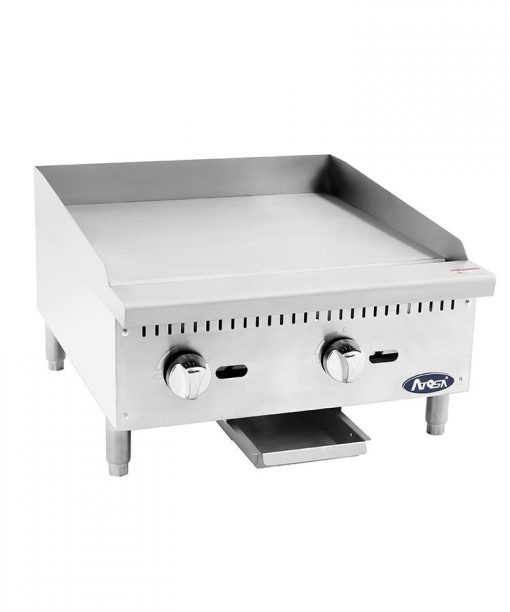 Atosa 24in. Manual Gas Griddle Stainless Steel Surface ATMG-24 Nat./LP Free Shipping