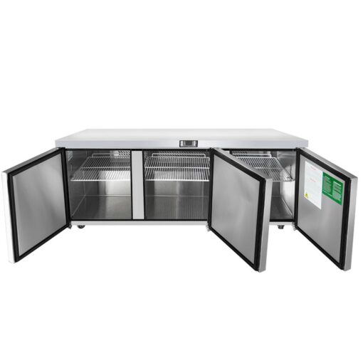 Atosa 72in Under Counter Work Top 3 Door Cooler Casters MGF8404GR Free Shipping - Image 2
