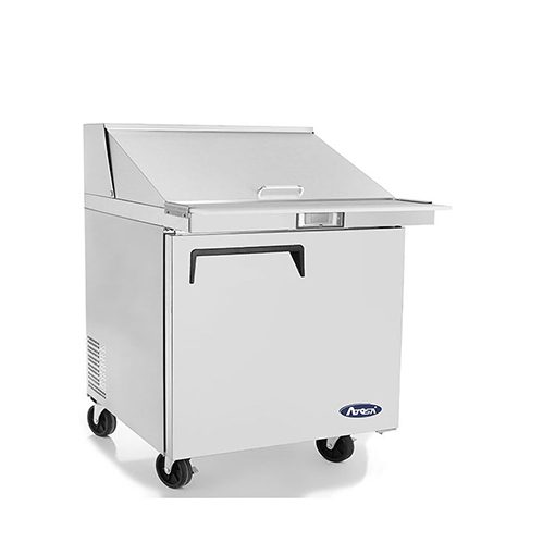 Atosa MSF8305GR 27.5in Mega 1 Door Sandwich Prep Table includes 12 Pans, Casters, 120 volt Free Shipping