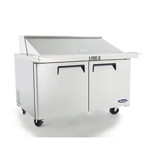 Atosa MSF8306GR 48in Mega 2 Door Sandwich Prep Table includes 18 Pans, Casters, 120 volt Free Shipping