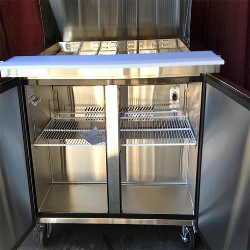 Atosa MSF8306GR 48in Mega 2 Door Sandwich Prep Table includes 18 Pans, Casters, 120 volt Free Shipping - Image 11