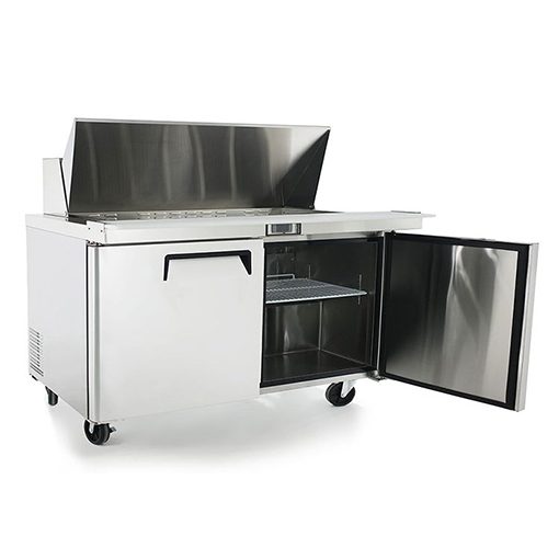 Atosa MSF8306GR 48in Mega 2 Door Sandwich Prep Table includes 18 Pans, Casters, 120 volt Free Shipping - Image 5