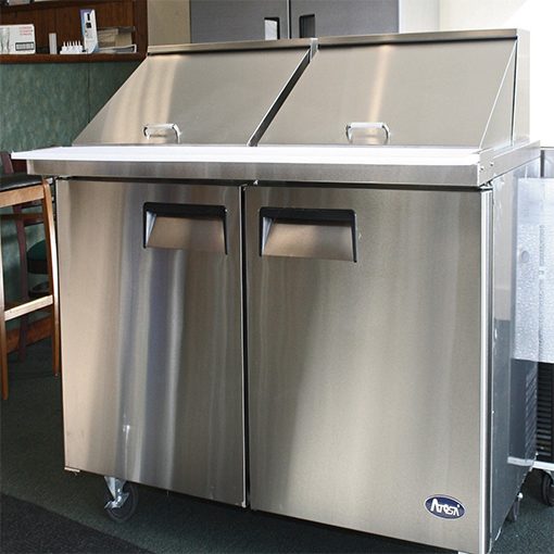 Atosa MSF8307GR 60in Mega 2 Door Sandwich Prep Table includes 24 Pans, Casters, 120 volt Free Shipping - Image 10