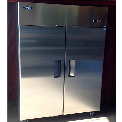 Atosa MBF8005GR 2 Door Top Mount All Stainless Steel Refrigerator with Casters Free Shipping - Image 3