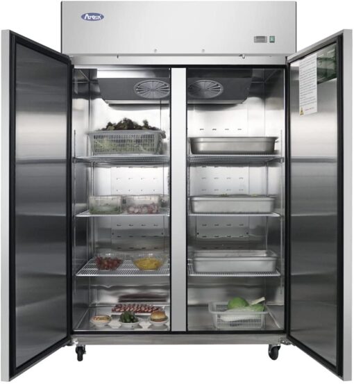 Atosa MBF8005GR 2 Door Top Mount All Stainless Steel Refrigerator with Casters Free Shipping - Image 5