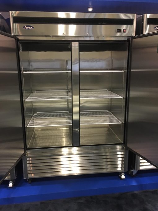 Atosa MBF8507GR 54" 2 Door Stainless Steel Refrigerator Cooler Casters 120 Volt Free Shipping - Image 3
