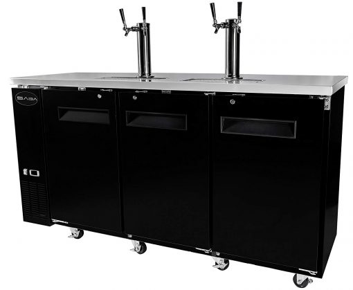 73in Draft Beer Dispenser with Casters Free Shipping