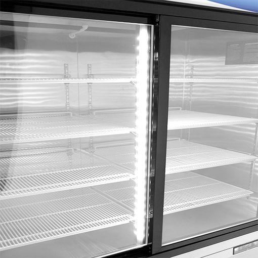Atosa MCF8709GR 2 Sliding Glass Doors Cooler Stainless Steel with Casters 120 volt Free Shipping - Image 3