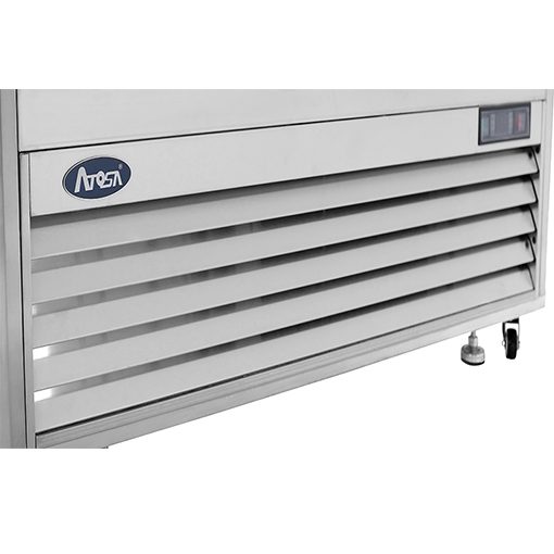 Atosa MCF8709GR 2 Sliding Glass Doors Cooler Stainless Steel with Casters 120 volt Free Shipping - Image 6