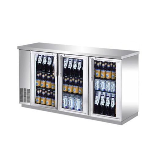 73in Stainless Back Bar Glass Cooler Free Shipping
