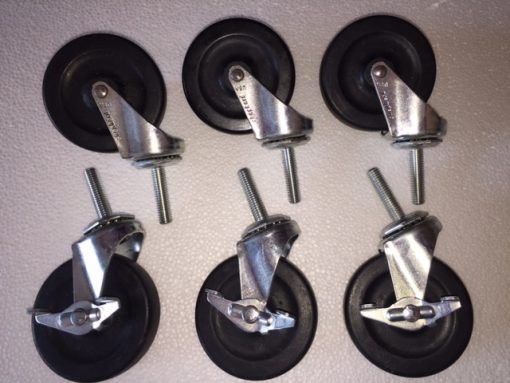 6  Casters for Torrey TEM-150/TEM-200 Case/R-36/CV-32 Including shipping