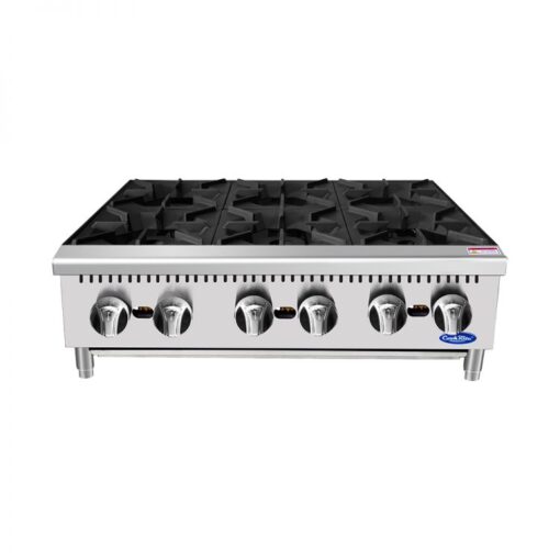 Atosa 36in. 6 Burner Gas Heavy Duty Hot Plate ACHP-6 Nat/LP Gas Free Shipping