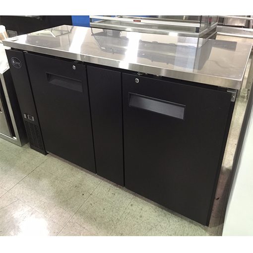 69in Back Bar Bottle Cooler with Casters Free Shipping - Image 3