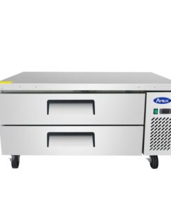 Atosa MGF8450GR 48in Chef Base Cooler 2 Drawers with Casters & Pans Free Shipping