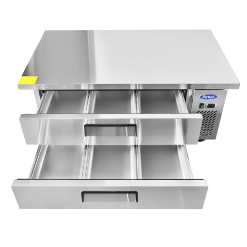 Atosa MGF8452GR 60in Chef Base Cooler 2 Drawers with Casters & Pans Free Shipping - Image 2