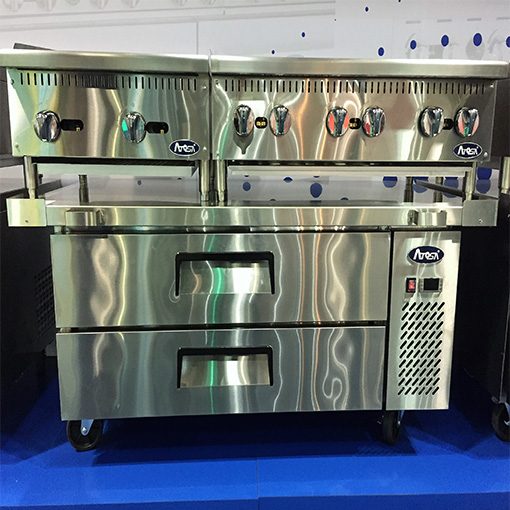 Atosa MGF8452GR 60in Chef Base Cooler 2 Drawers with Casters & Pans Free Shipping - Image 3