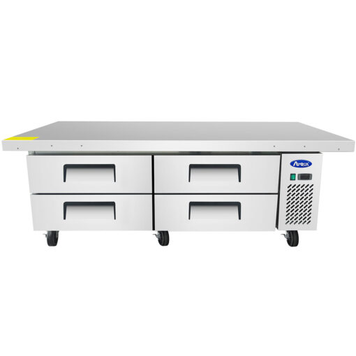 Atosa MGF8454GR 76in Chef Base Cooler 4 Drawers with Casters & Pans Free Shipping