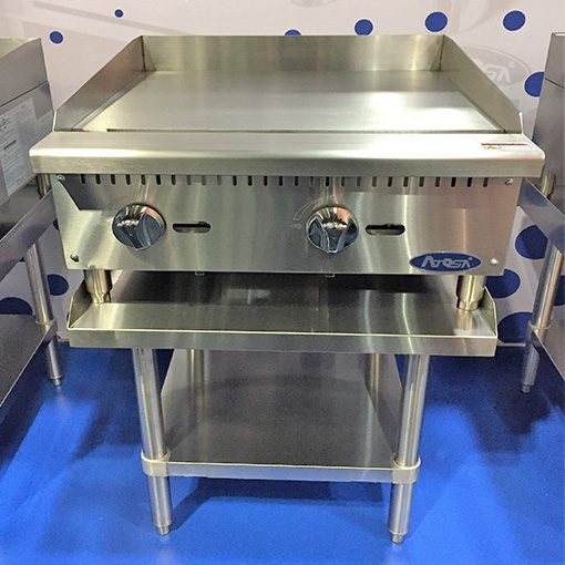 Atosa 24in. Manual Gas Griddle Stainless Steel Surface with Equipment Stand ATMG-24 Nat./LP Free Shipping