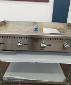 Atosa 48in. Manual Gas Griddle Stainless Steel Surface ATMG-48 Nat./LP with Equipment Stand Free Shipping