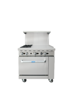 36 Commercial Range, 2 Burners, 24'' Griddle GAS Range with Oven