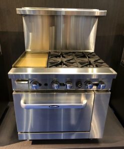 Range, 36, Stainless Steel, 4 Burner, 12 Griddle, Gas, Elevation 2000',  Falcon Equipment AR36-12R