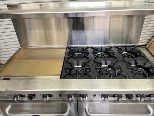 60in. Range 24" Griddle / 6 Burners on Right 2 Ovens LP Propane gas  Free Shipping 1 Left in Stock - Image 2