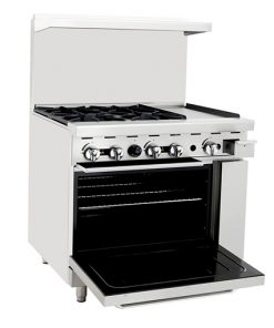 Range, 36, Stainless Steel, 4 Burner, 12 Griddle, Gas, Elevation 2000',  Falcon Equipment AR36-12R