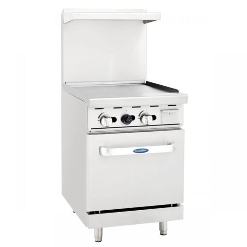 24in Griddle with Space Saver Oven Atosa  Natural Gas