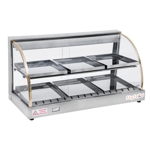 FWD2-33 33.13" Full-Service Counter top Heated Display Case w/ Curved Glass - (2) Levels, 110v