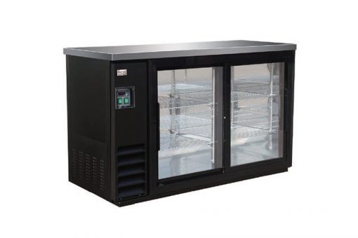 Ikon Mvp 61in Bottle Cooler Back Bar Glass 2 Sliding Doors Free Shipping