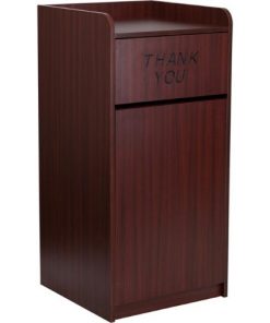 New Mahogany Commercial Waste Trash Receptacle Can Tray Holder