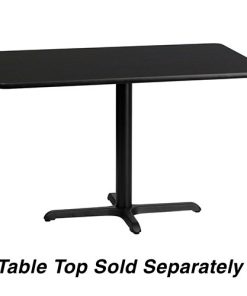 30'' x 30'' Restaurant Table X-Base with 3'' Dia Table Height Column