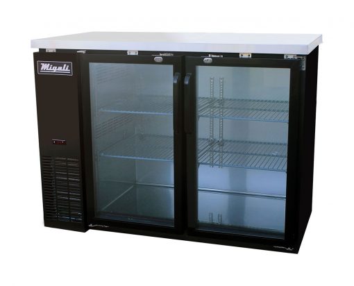 Migali C-BB48G-HC  48.75in 2 Door Back Bar Glass Cooler Free Shipping