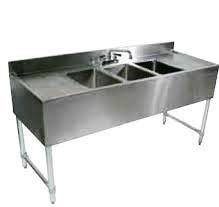 New Under Bar Sink, Three compartment, 60