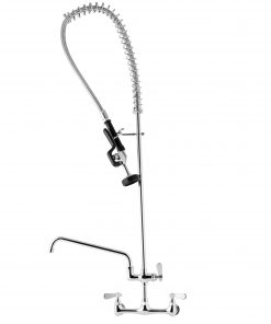 New Pre Rinse Unit 8" Wall Mount W/ 12" Add on Faucet