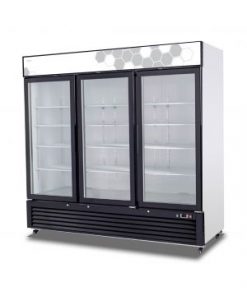 Migali C-72RM Merchandiser 3 Glass Swing Door Refrigerator 82" - 72 cu. ft. - LED Lighting
