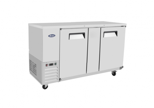 Atosa MBB69GR 68" Stainless 2 Door Back Bar Beer Cooler, Door Locks, Casters Free Shipping