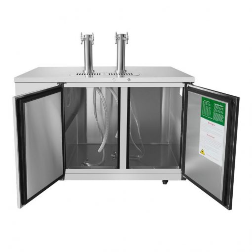 Atosa MKC58GR 58" Stainless Door 2 Keg Capacity Draft Beer Cooler, Casters, Free Shipping - Image 3