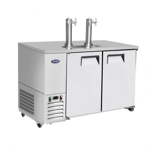 Atosa MKC58GR 58" Stainless Door 2 Keg Capacity Draft Beer Cooler, Casters, Free Shipping