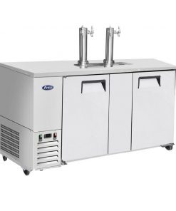 Atosa MKC68GR 68" Stainless Door 3 Keg Capacity Draft Beer Cooler, Casters, Free Shipping