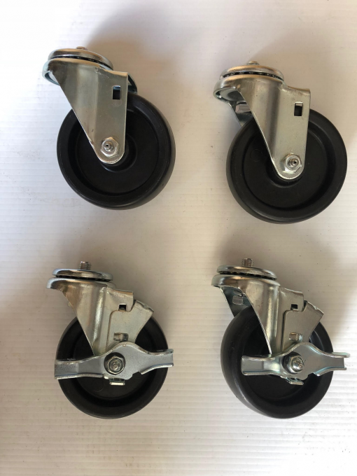 CASTERS FOR ATOSA COOK RITE STOVE RANGES FITS ALL ATO MODELS, INCLUDES 2 STANDARD & 2 W/ BRAKES /SET OF 4 Free Shipping
