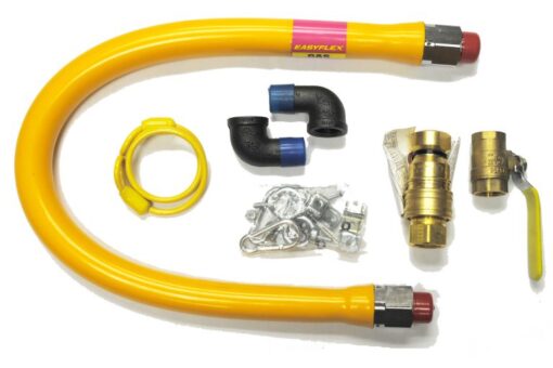 48" x 3/4" Gas Quick Disconnect Hose Kit with 2 Elbows Free Shipping