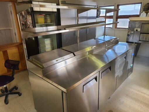 67" x 14" Stainless Steel Double Over Shelf for MPF8202GR Prep Table Free Shipping - Image 2