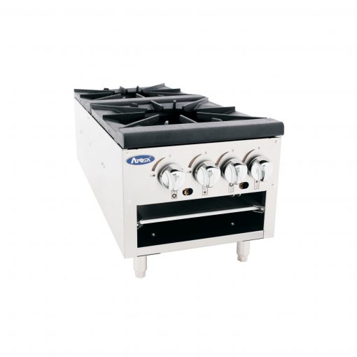 Atosa Double Gas Stock Pot Stove Low Profile Model 18" Height, LP gas or Nat. gas, Free Shipping