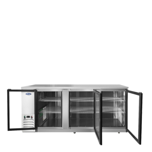 Atosa MBB90GGR 90″ 3 Door Glass Swing Open, Stainless Trim, Back Bar Beer Cooler, Door Locks, Casters Free Shipping - Image 3