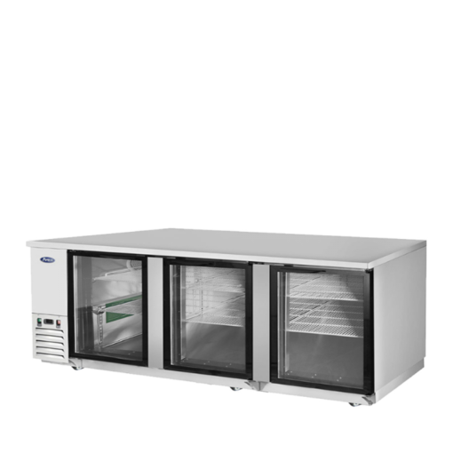 Atosa MBB90GGR 90″ 3 Door Glass Swing Open, Stainless Trim, Back Bar Beer Cooler, Door Locks, Casters Free Shipping - Image 2