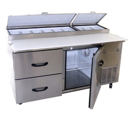 TorRey PTP/PPT-67-21 67" 2 Drawers 1 Door Refrigerated Pizza Prep Table Free Shipping - Image 3